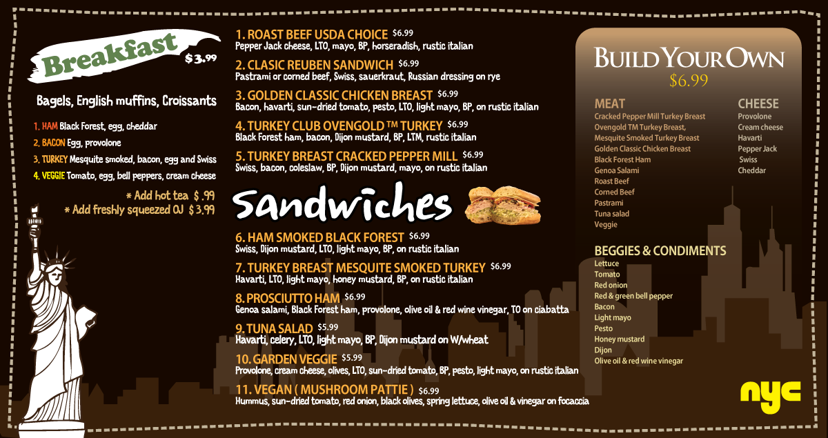Menu Board Sample