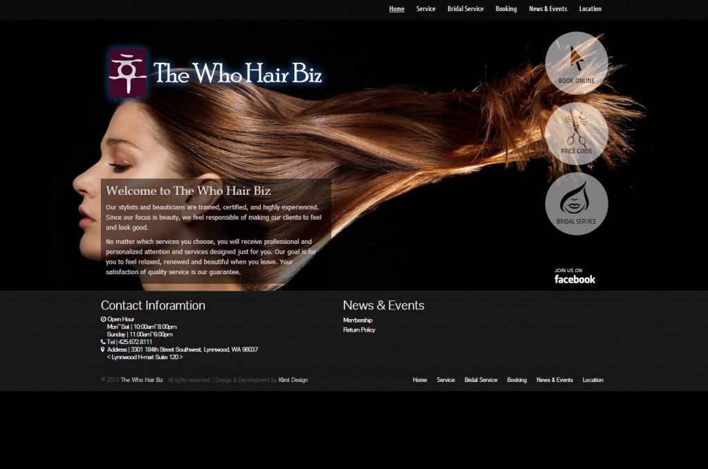 Hair Salon Web DesignCreative Idea Lab
